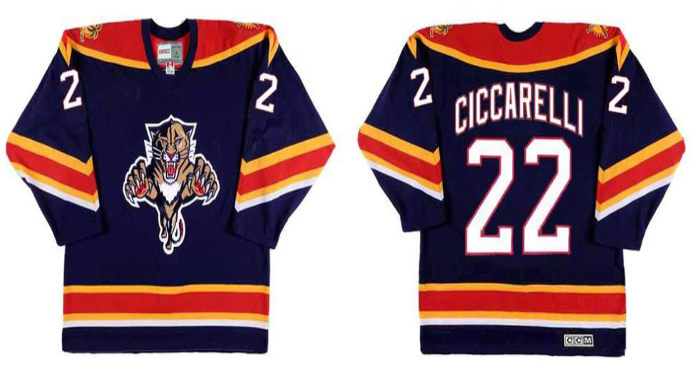 2019 Men Florida Panthers 22 Ciccarelli blue CCM NHL jerseys